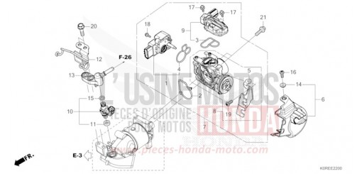 CORPS DE PAPILLON/INJECTEUR DE CARBURANT SH125ADT de 2026
